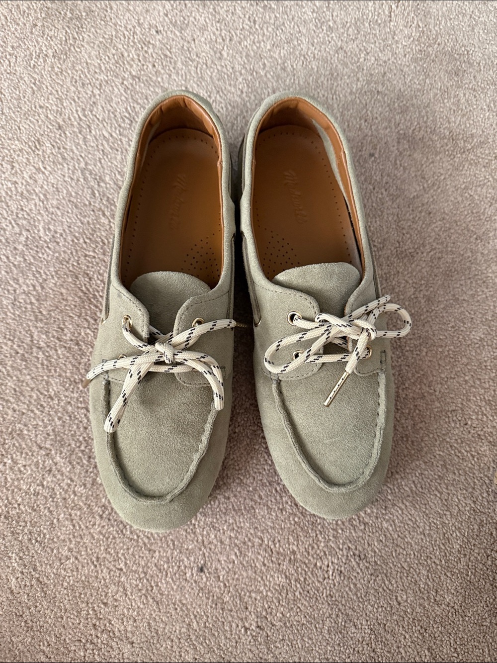 Madewell the Jamie boat shoe  suede